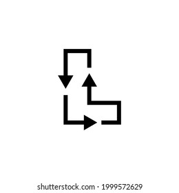 l-Brief-Recyceln des Logos Vektorsymbol