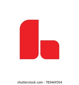 L letter with red leaf logo design vector