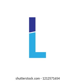 L letter with sea wave logo design