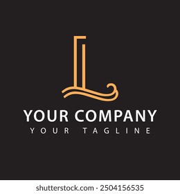 L Letter shaped logo design