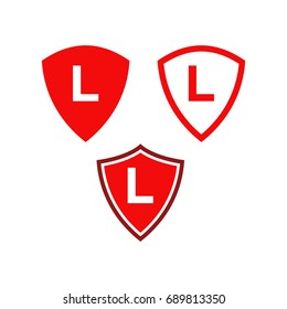 L Letter Shield Vector Logo Design