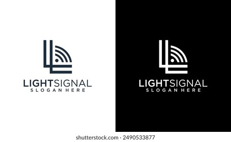 L Letter Signal logo icon Design vector template.eps