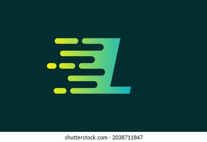 L Letter Speed Line Logo Concept. Fast Motion Icon Vector Illustration for Your Application, Web or Project.