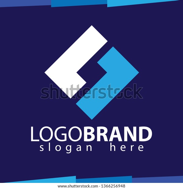 L Letter Square Logo Vector Template Stock Vector (Royalty Free ...