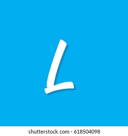 l letter, text design. Vector calligraphy. Typography poster. Usable as background.