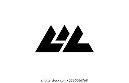 L L letter triangle abstract logo design