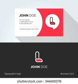 L Letter typographic alphabet linear logo. Business card template. Abstract Vector Element