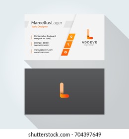 L Letter typography Alphabet logo corporate business card design template