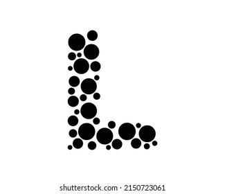 L Letter, Vector Design Template, white background. illustration, EPS 10.