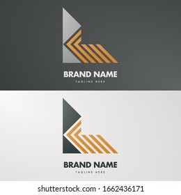 L Carta Concepto de logotipo vectorial Diseño para su marca comercial, bueno para la empresa, bienes raíces y otros
