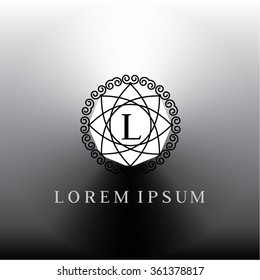L letter vector logo template (sign, symbol, emblem, ornament)
