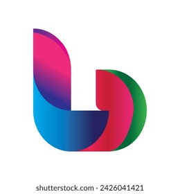 L letter vector symbol logo on a white background