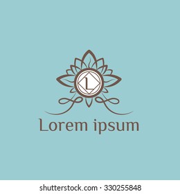 L letter vintage vector logo template (sign, symbol, emblem, ornament)