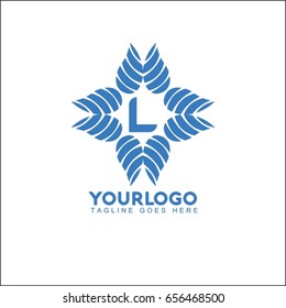 L Letter Water Wave symbol and icon Logo Template vector