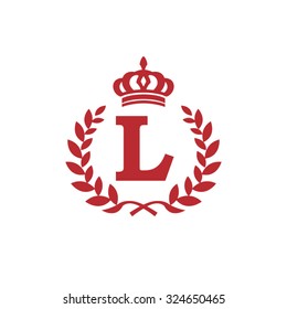 L letter wreath logo