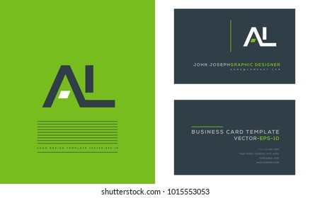 A L, A & L Letters joint logo icon with business card vector template.