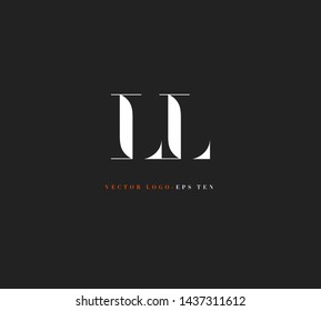 L & L letters Joint logo icon vector for business card and corporate identity.