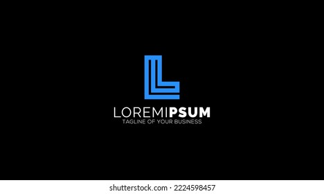 L Letters Logo design Abstract Monogram vector