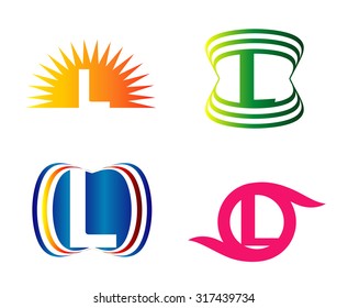 L Letters logo Set
