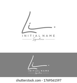 L I LI Initial letter handwriting and signature logo.