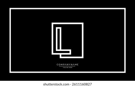 L or LL Alphabet letters logo vector monogram icon