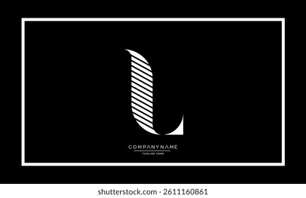L or LL Alphabet letters logo vector monogram icon