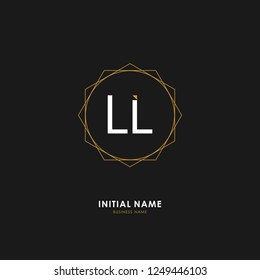 L L LL Initial logo letter with minimalist concept. Vector with scandinavian style logo.