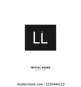 L L LL Initial logo letter with minimalist concept. Vector with scandinavian style logo.