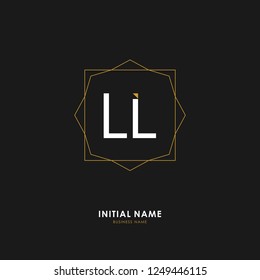 L L LL Initial logo letter with minimalist concept. Vector with scandinavian style logo.