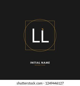 L L LL Initial logo letter with minimalist concept. Vector with scandinavian style logo.
