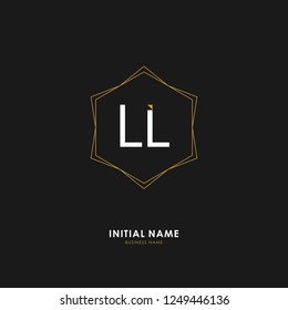 L L LL Initial logo letter with minimalist concept. Vector with scandinavian style logo.