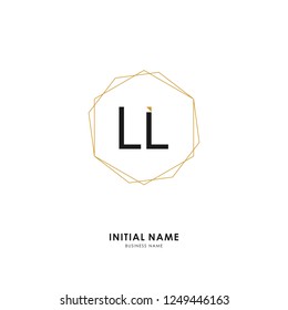 L L LL Initial logo letter with minimalist concept. Vector with scandinavian style logo.