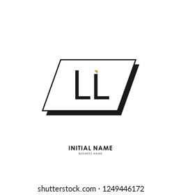 L L LL Initial logo letter with minimalist concept. Vector with scandinavian style logo.