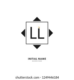 L L LL Initial logo letter with minimalist concept. Vector with scandinavian style logo.