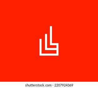 L, LL letter logo creative design with vector graphic