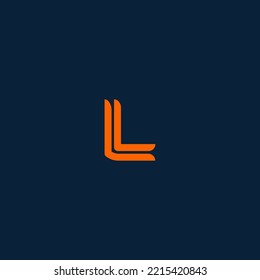 L , LL letter logo design template elements. Modern abstract digital alphabet letter logo. Vector illustration.