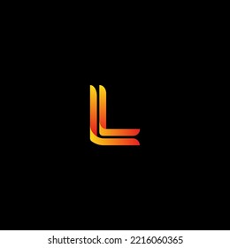 L, LL letter logo design template elements. Modern abstract digital alphabet letter logo. Vector illustration.