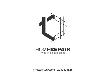 L logo architecture for construction company. property template vector illustration for your brand.