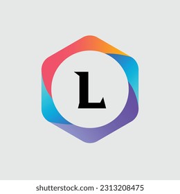 L logo Colorful Vector Design. Icon Concept. Abstract modern