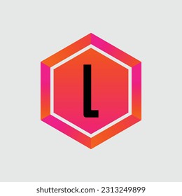 L logo Colorful Vector Design. Icon Concept. Abstract modern