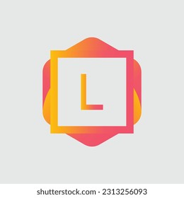 L logo Colorful Vector Design. Icon Concept. Abstract modern
