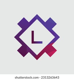 L logo Colorful Vector Design. Icon Concept. Abstract modern