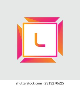 L logo Colorful Vector Design. Icon Concept. Abstract modern
