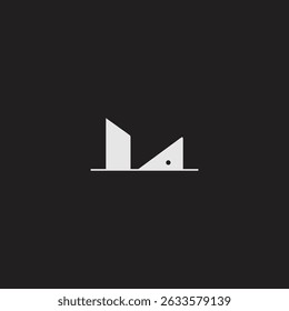 L logo technologie élément de conception