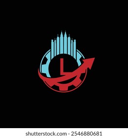 L Logo Design illustration. L Digital Logo Design template