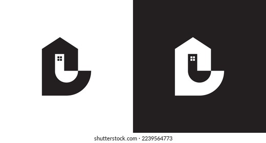 L logo design is intended for construction, building, real estate, home, and property. An awesome trendy and minimal L home logo design template with White and Black colors.