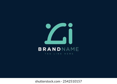 Design do logotipo L e I. LI abstract Letters Logo Monogram (Monograma de logotipo com letras abstratas LI). Este design de logotipo é o processo de criação de um símbolo visual que representa uma marca, empresa ou indivíduo.