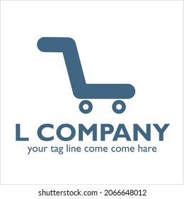 L logo design on Retail theme
