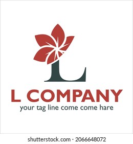 L logo design on Spa and Esthetics theme