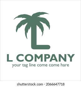 L logo design on Travel and Hotel theme